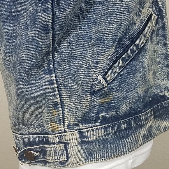 No Excuses Women's Vtg Acid Stone Wash Jean Jacket - Picture 7 of 15